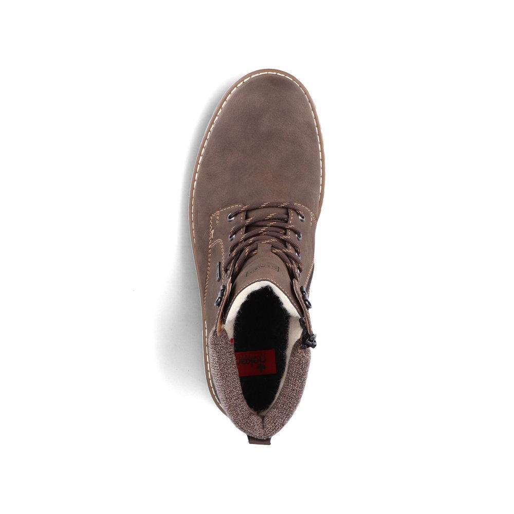 rieker Antistress Herren Schnürstiefel TEX- Membran braun S21  F3812-25 41 | schoko/schwarz/ | G