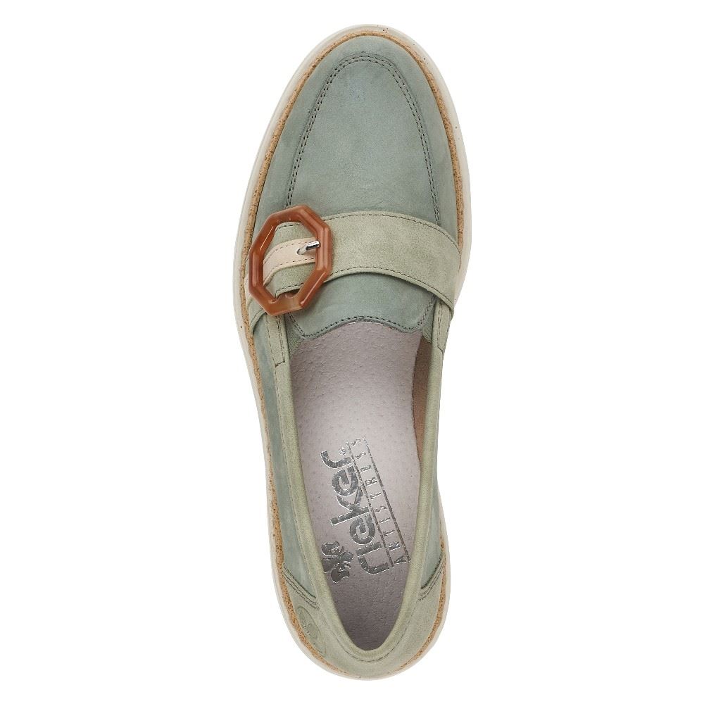 Rieker Antistress Damen Slipper Loafer grün S12 54864-52 