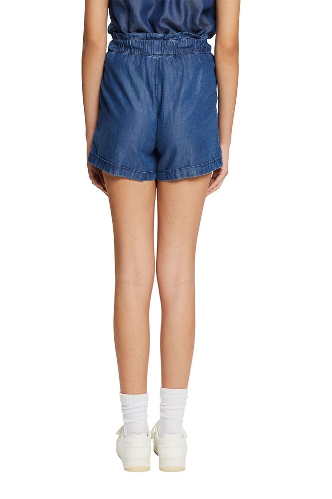 EDC Shorts kurze Hose Denimoptik TENCEL™ Paperbag-Bund blau S22 052CC1C315 36 | C904 BLUE BLEAC | 