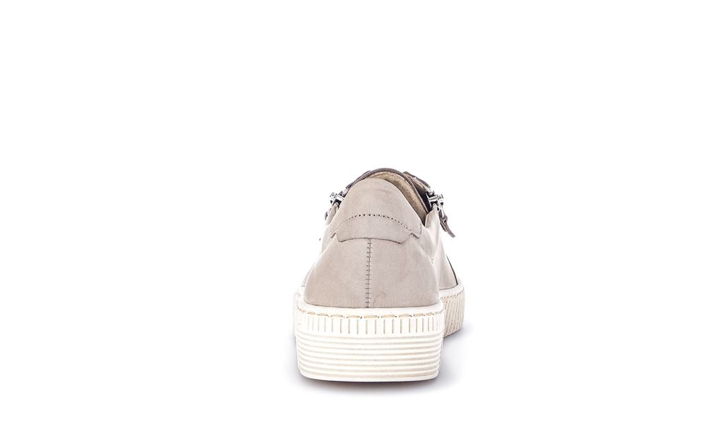 Gabor Sneaker low Rauleder Reißverschluss Wechselfußbett beige S13 23.334.12 