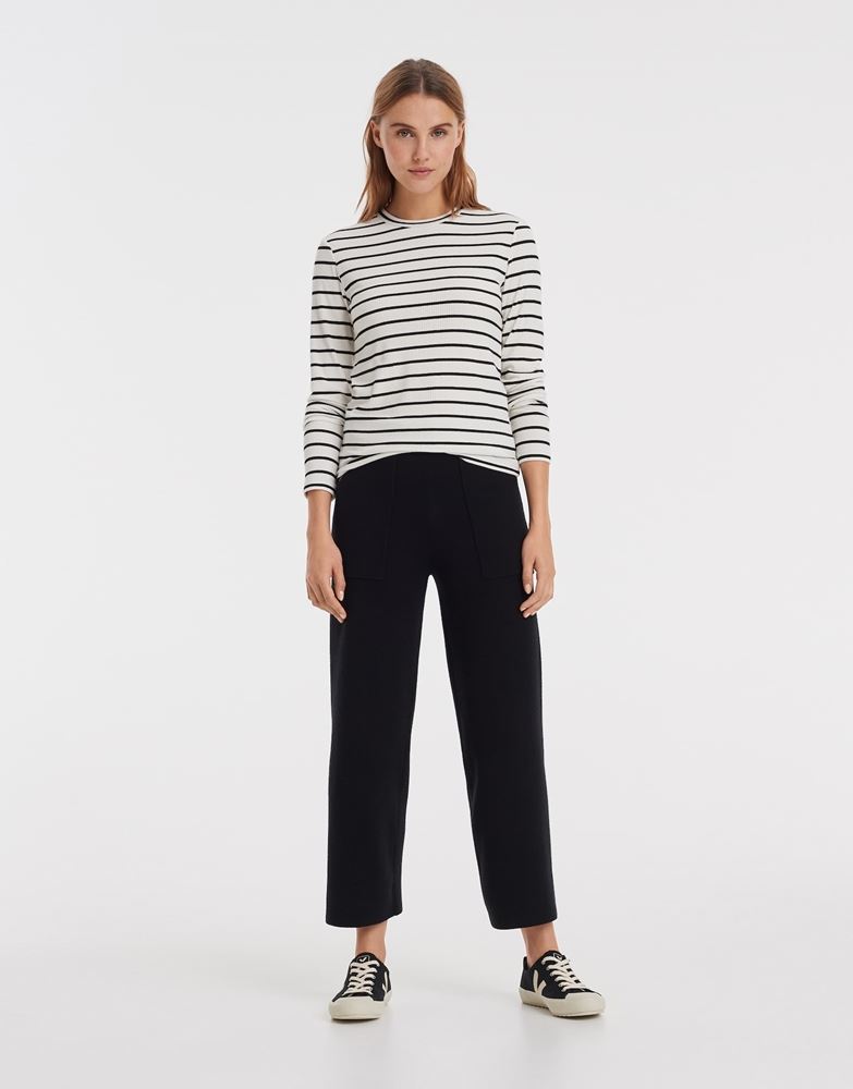 OPUS Longsleeve Salia gestreift weiß S12 10012110210115 