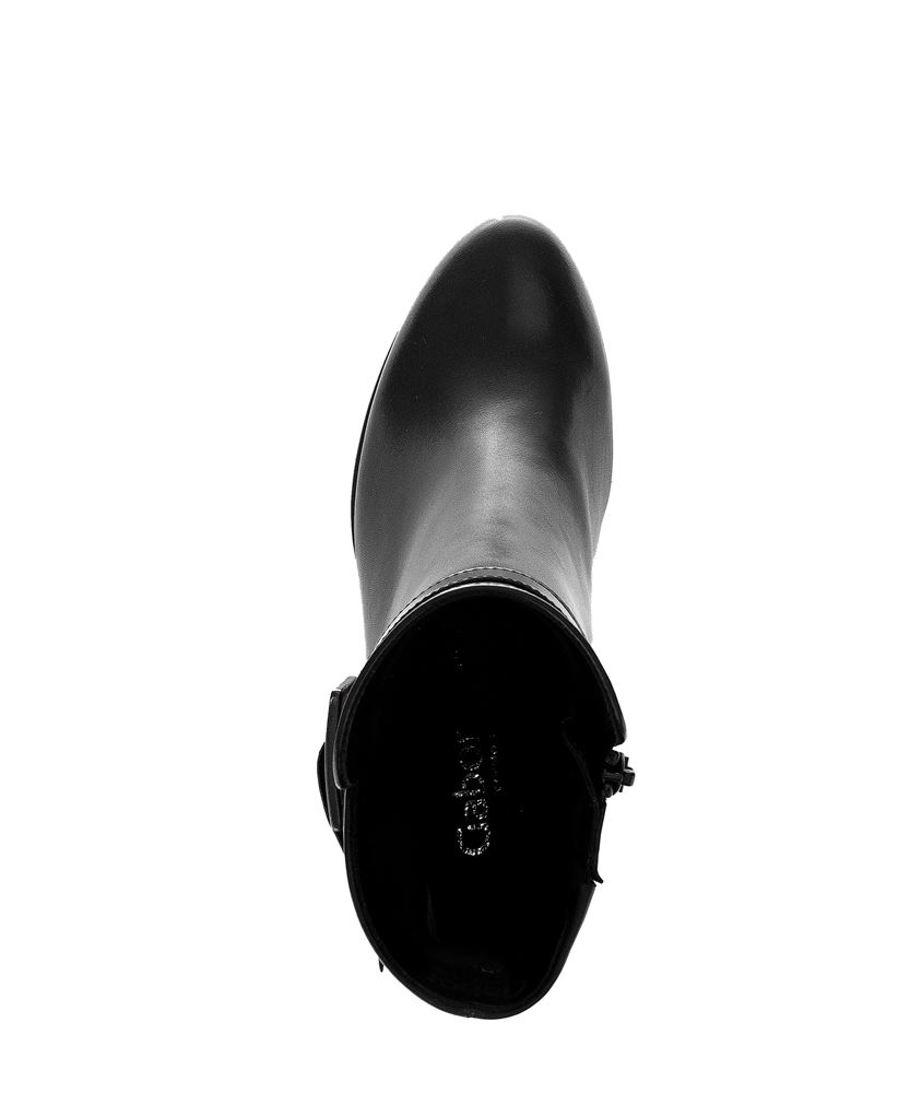 Gabor Stiefelette elegant Leder Zierschnalle Comfort- Mehrweite G schwarz S23  32.083.57 