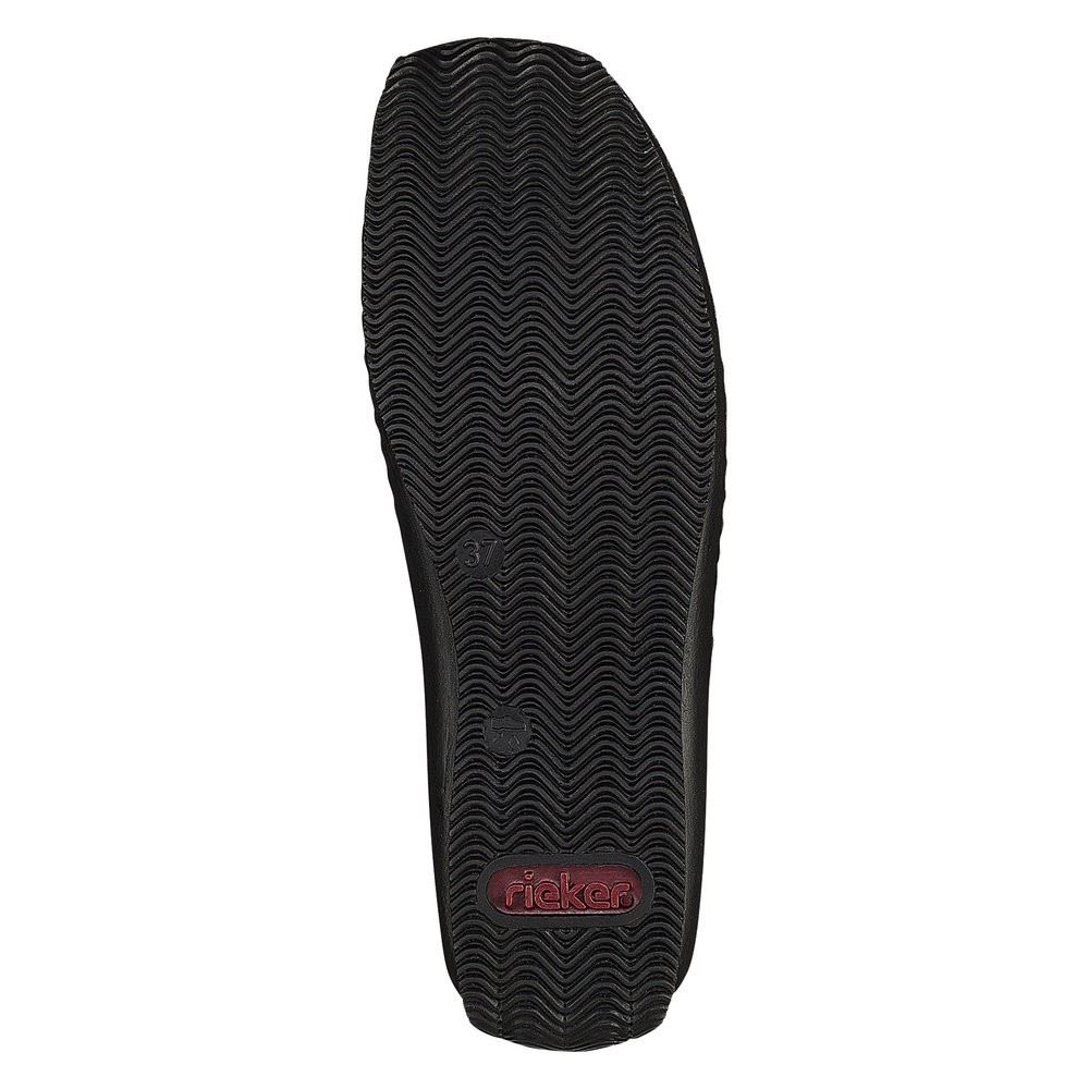 Rieker Antistress Damen Slipper Leder rot S12 L1751-35 41 | wine/schwarz | E