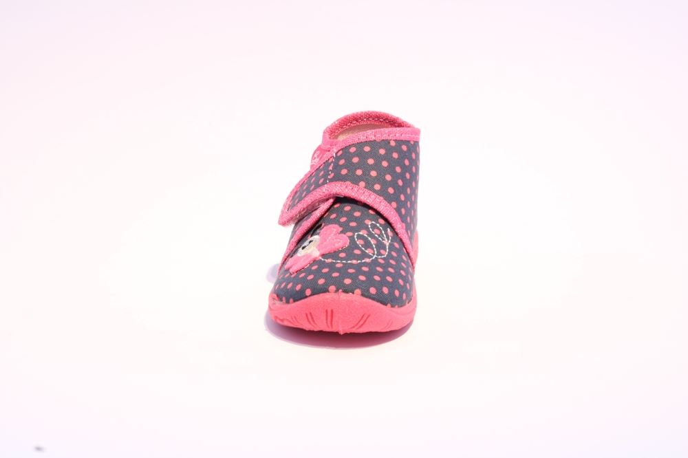 Beck Hausschuh Mädchen Schmetterling blau rosa 676/05 