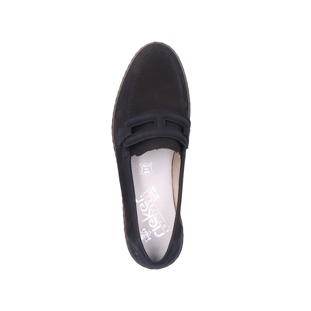Rieker Antistress Damen Slipper Loafer klassisch schwarz S13 51864-00 