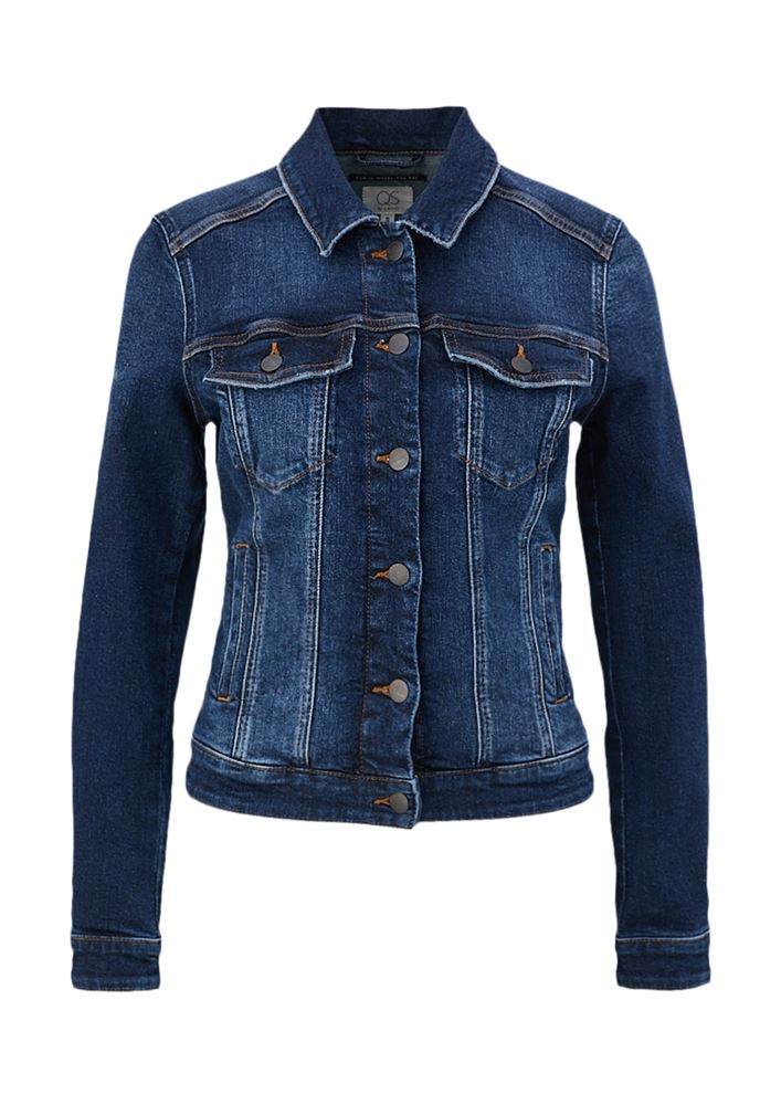 QS designed by  Jeansjacke aus Baumwollstretch blau S23  2132801 
