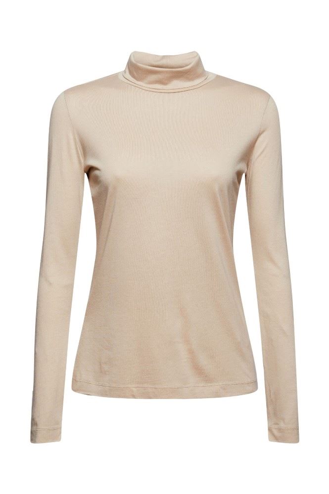 ESPRIT Longsleeve mit Stehkragen mit TENCEL™ 091EE1K318 