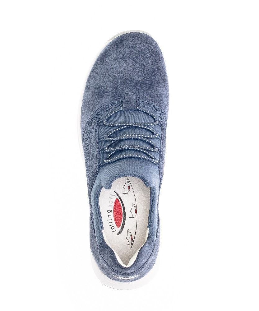 Gabor Rollingsoft Sneaker low Schlupfschuh Wechselfußbett  blau S12   86.951.26 4,5 | jeans | 