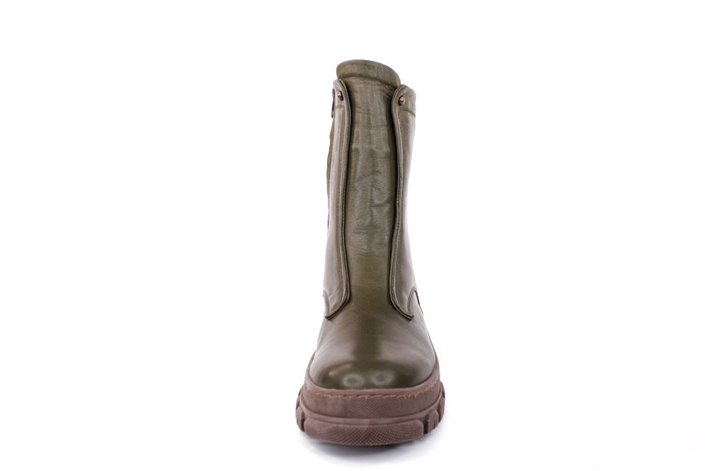 Andrea Conti Damen Stiefelette Boots Leder Bequem derbe Sohle grün S22 0084802042 40 | oliv | 