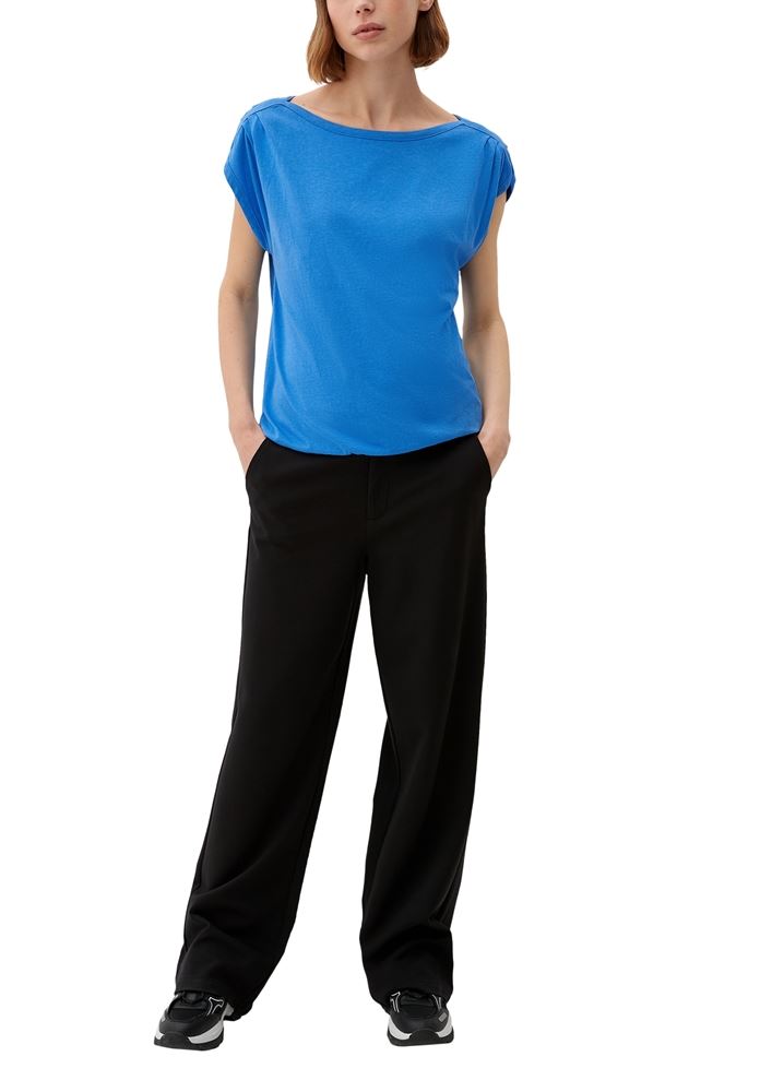 s.Oliver Shirt mit U-Boot-Ausschnitt pink, blau, grün, schwarz S13 2132634 