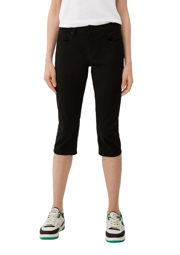 QS designed by Slim: Capris aus Denim schwarz, weiß S13  2127835 