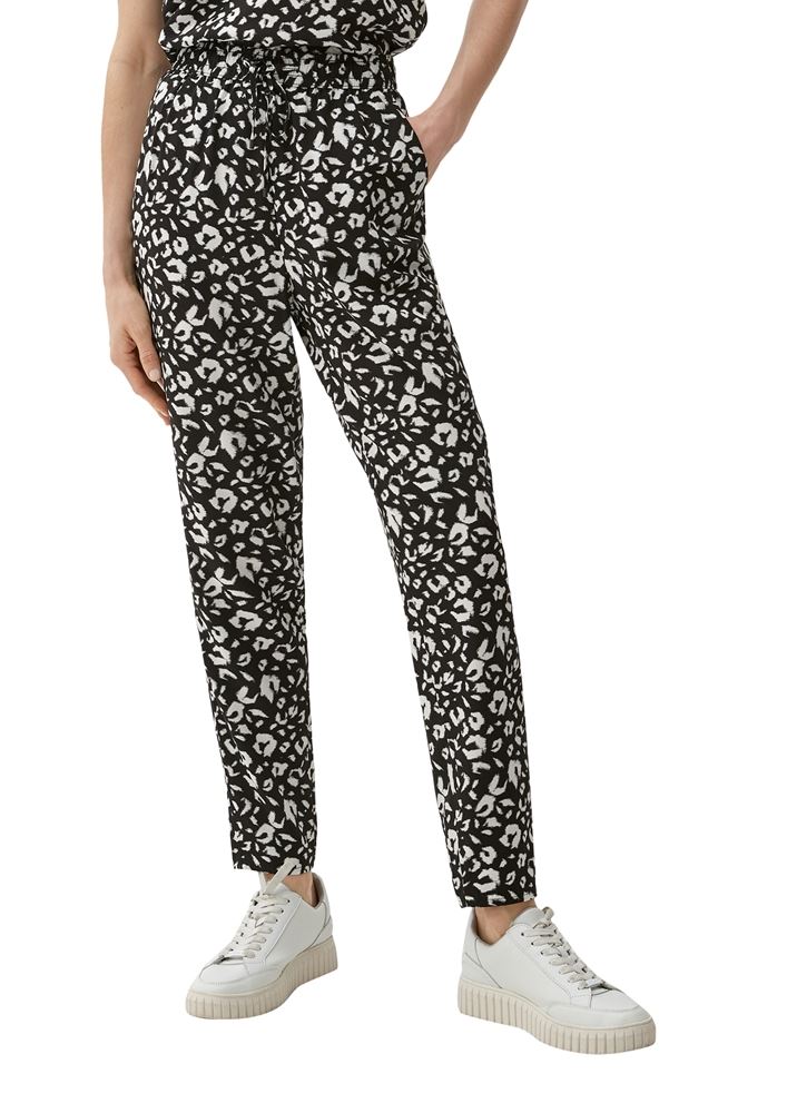 s.Oliver Relaxed: Hose aus reiner Viskose schwarz S13  2132619 