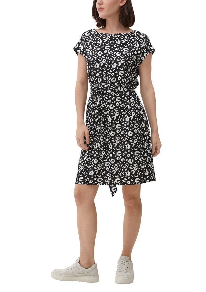 s.Oliver Kurzes Kleid mit Binde-Detail schwarz, blau S13  2132623 