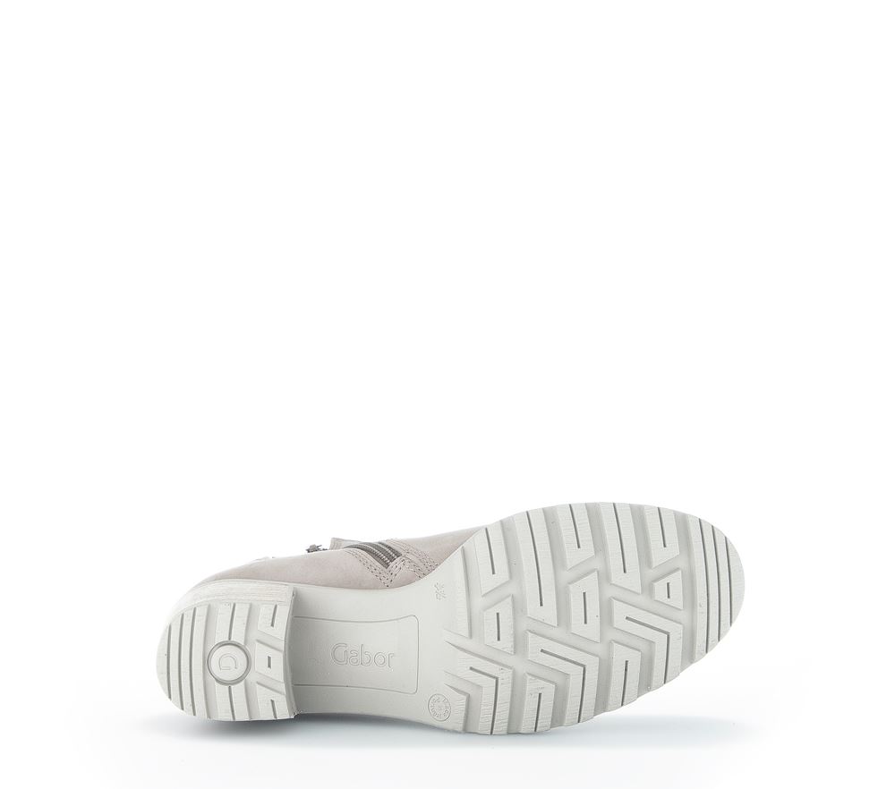Gabor Stiefelette sportlich Zierschnalle Rauleder grau S23   32.803.43 