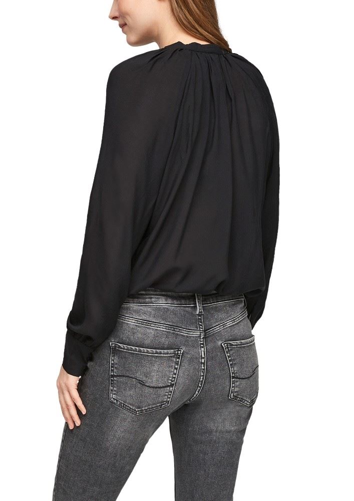 QS designed by Leichte Bluse mit Raffung 2058785 