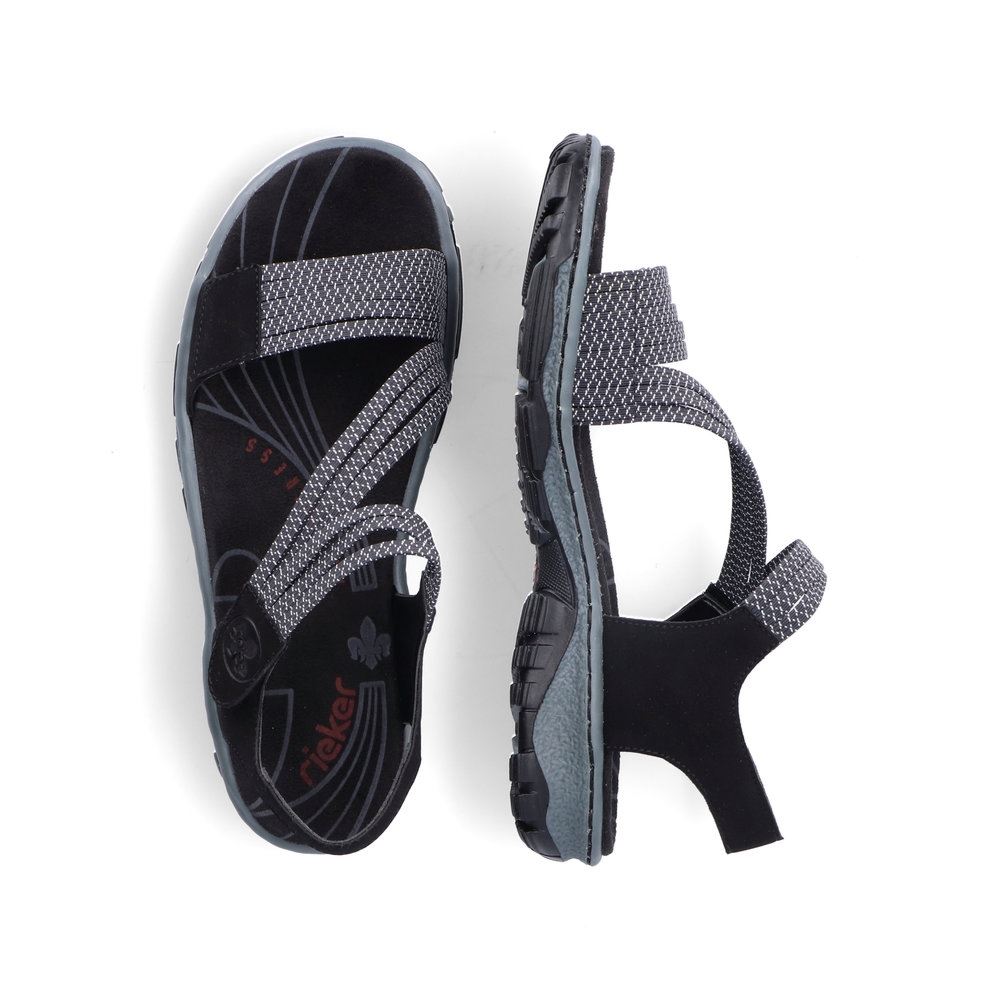 Rieker Damen Trekkingsandalen graphitschwarz S13 68871-00 