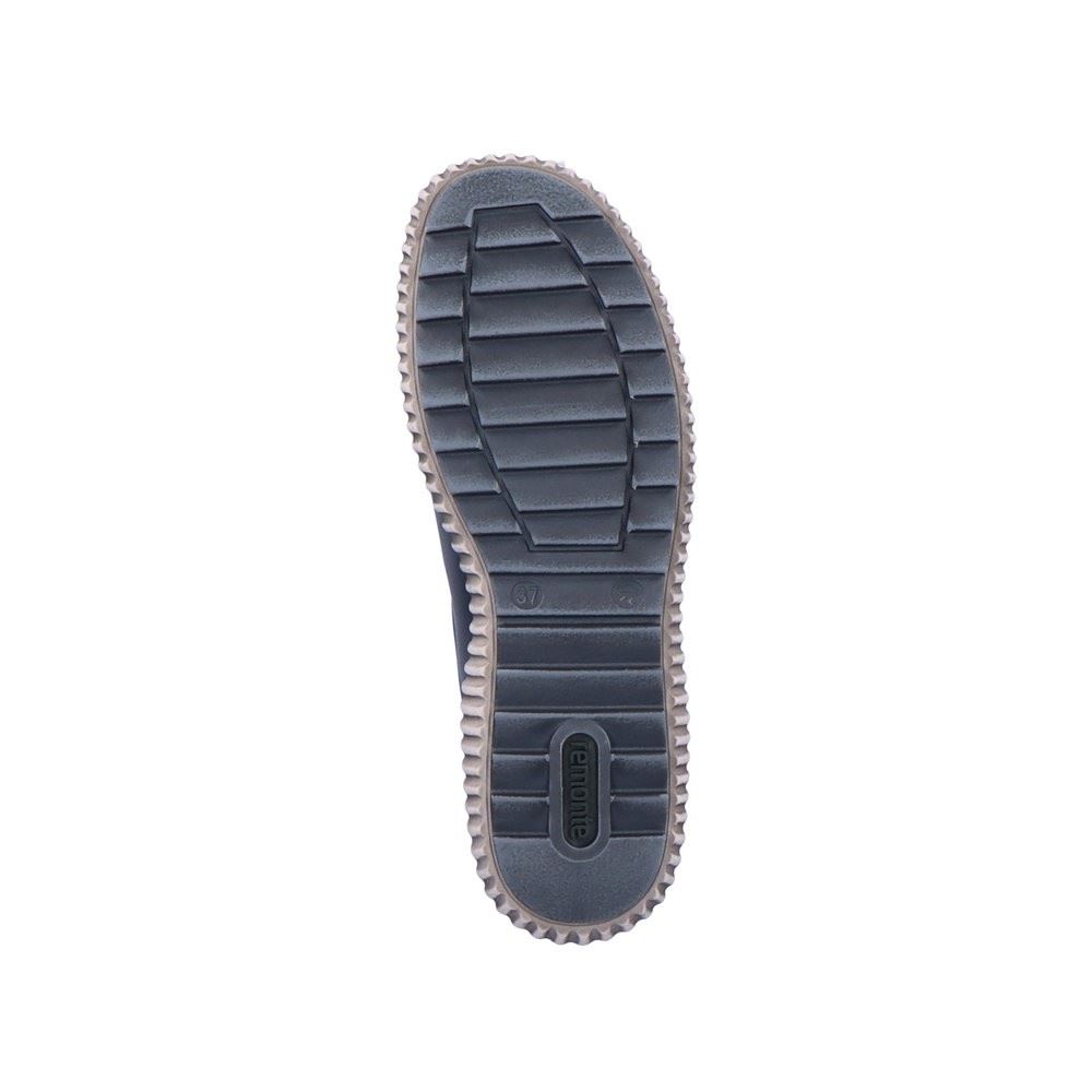 Remonte Damen Schnürschuh Sneaker Leder Wechselfußbett blau S22 R8201-14 37 | pazifik/schwarz | G