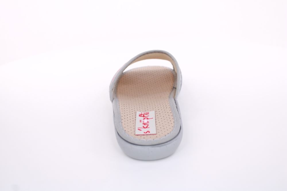 s`knöpfli Damen Pantolette Marienkäfer- Motiv grau S13 Z28649 