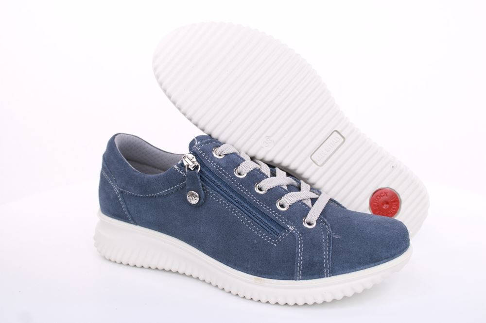 Imac Damen Schnürschuh Leder Wechselfußbett blau S13 355820 