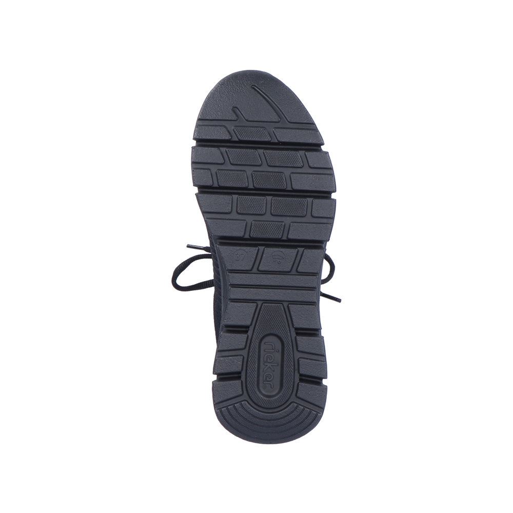 Rieker Antistress Damen Schnürschuh Sneaker Plateausohle Wechselfußbett schwarz S13 48022-00 