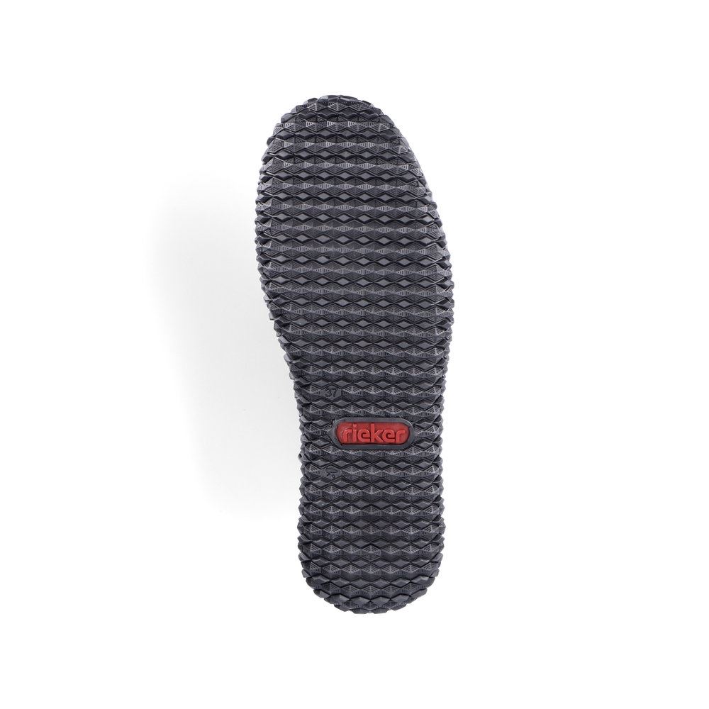 Rieker Antistress Schnürboot Schnürschuh Logo- Print schwarz  S21 Z4235-00 37 | schwarz/terra | E