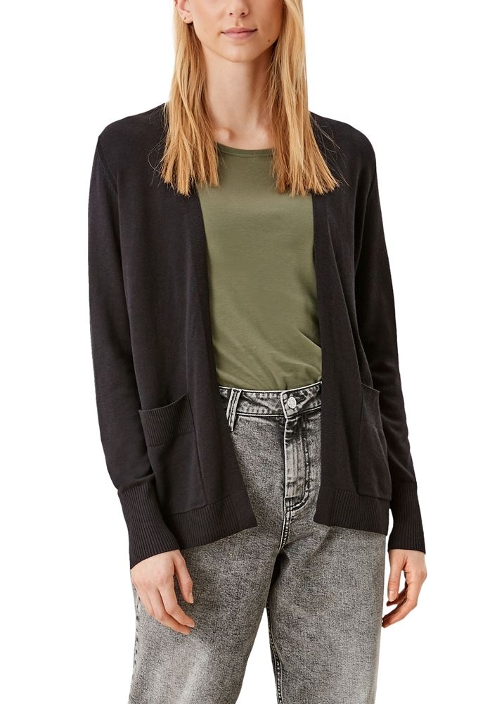 s.Oliver Strickjacke aus Viskosemix grau S22  2112223 38 | 7928 GREEN | 