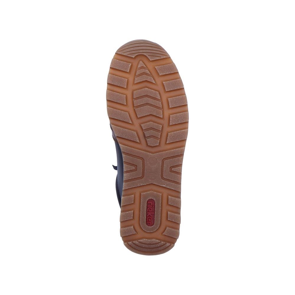 Rieker Antistress Herren Schnürhalbschuh Sneaker Leder Reißverschluss blau S22 15163-14 
