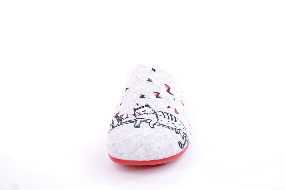 s`knöpfli Damen Hausschuhe Pantolette Wechselfußbett grau S22 Z28305P 35 | fieltro gris | 