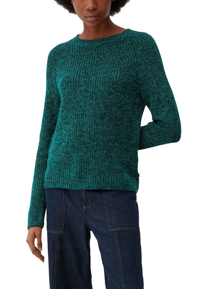 QS designed by Pullover in melierter Optik gelb, türkis S22  2119333 