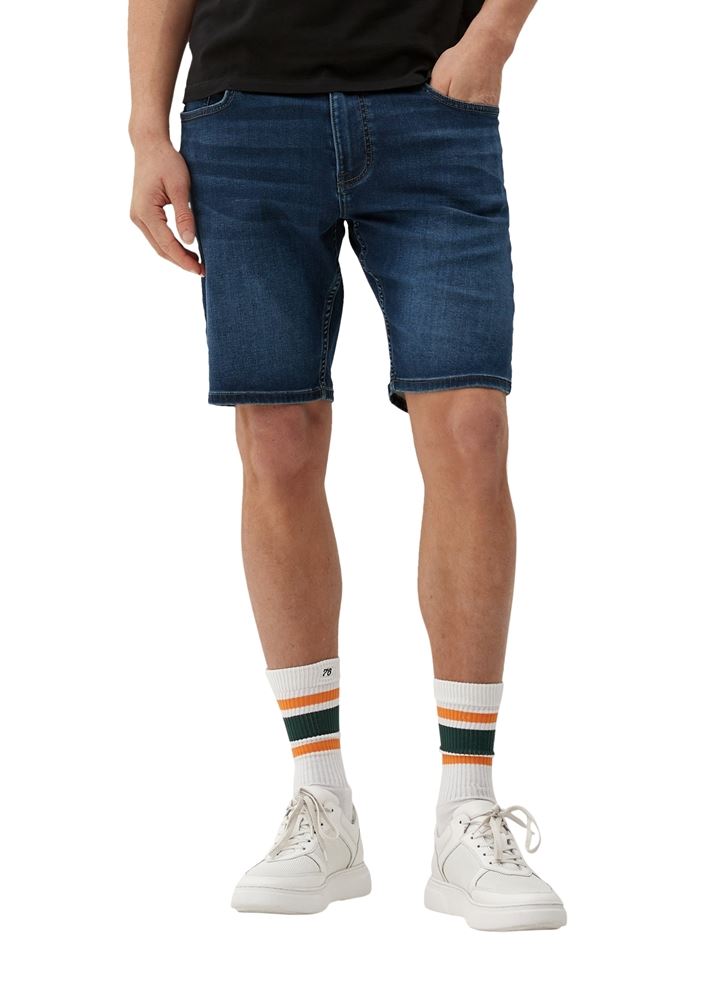 QS designed by Herren Denimshorts mit Waschung S13 2127790 