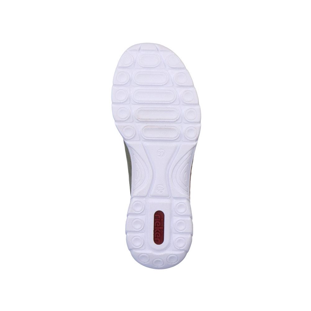 Rieker Antistress Damen Slipper Memosoft Decksohle Schnellschnürung grün S13 N42G0-52 