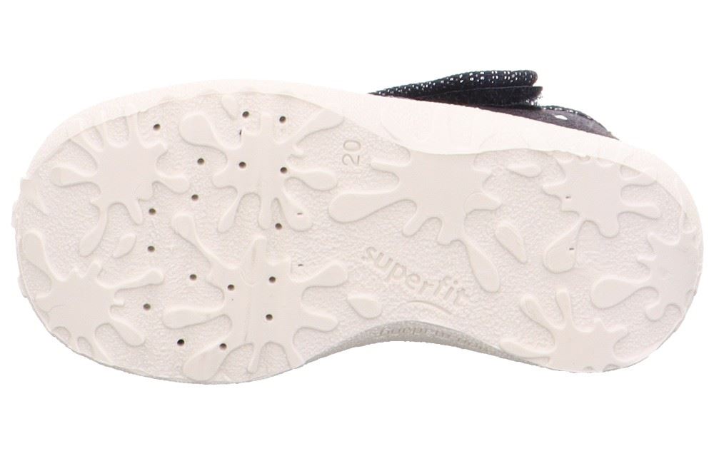 superfit SPOTTY - Dunkelblau/Silber Hausschuh mit Klettverschluss Punkte S13 1-009248-8020 26 | dunkelblau | 