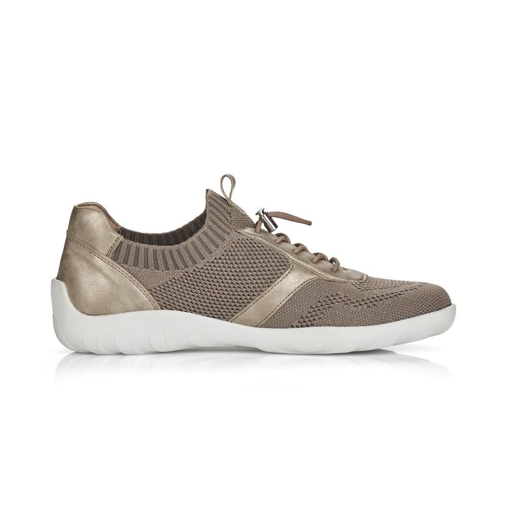Remonte Sneaker Slipper beige softfoam R3511-64 37 | fango-spark/per | G