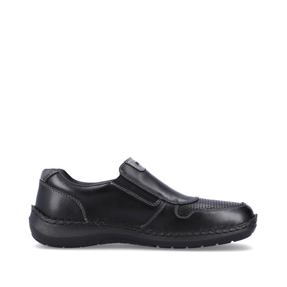 Rieker Herren Slipper  Leder schwarz  S13  03069-00 
