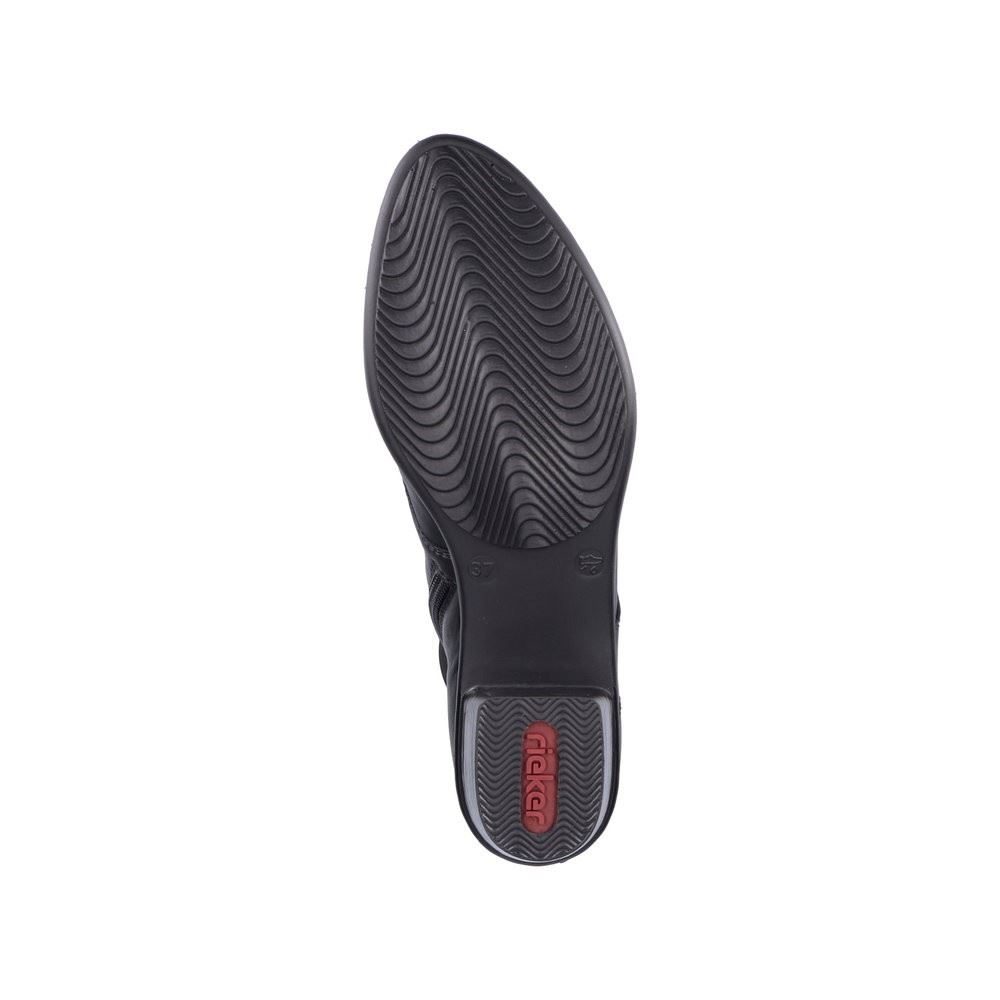 Rieker  Antistress Damen Stiefelette Zierreißverschluss Karomuster schwarz S22 Y0700-01 41 | schwarz/schwarz | F