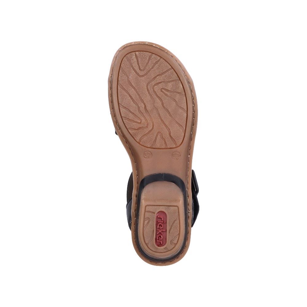 Rieker Antistress Sandalette Riemchen Klettverschluss schwarz S12 63460-00 