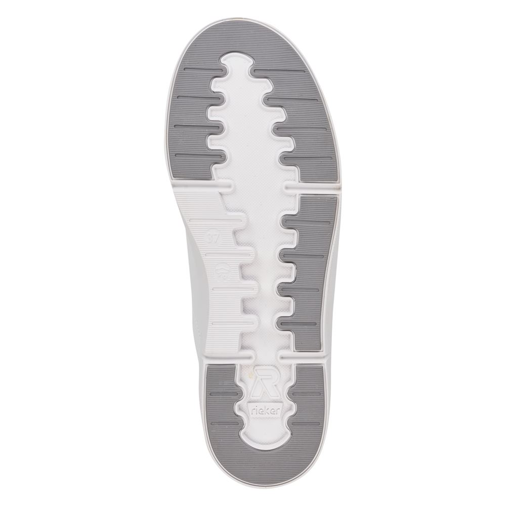 Rieker R- Evolution Sneaker Halbschuh Leder weiß S12 41902-80 36 | weiss/cement/we | F