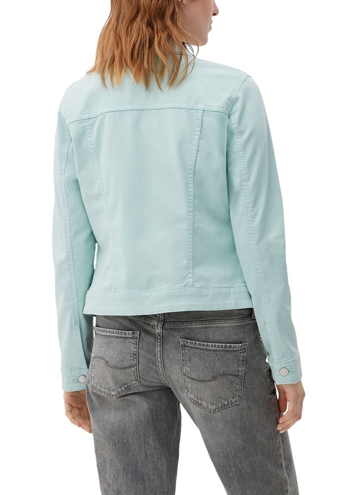 QS designed by Jeansjacke im Slim Fit weiß, lila, grün S13  2127985 