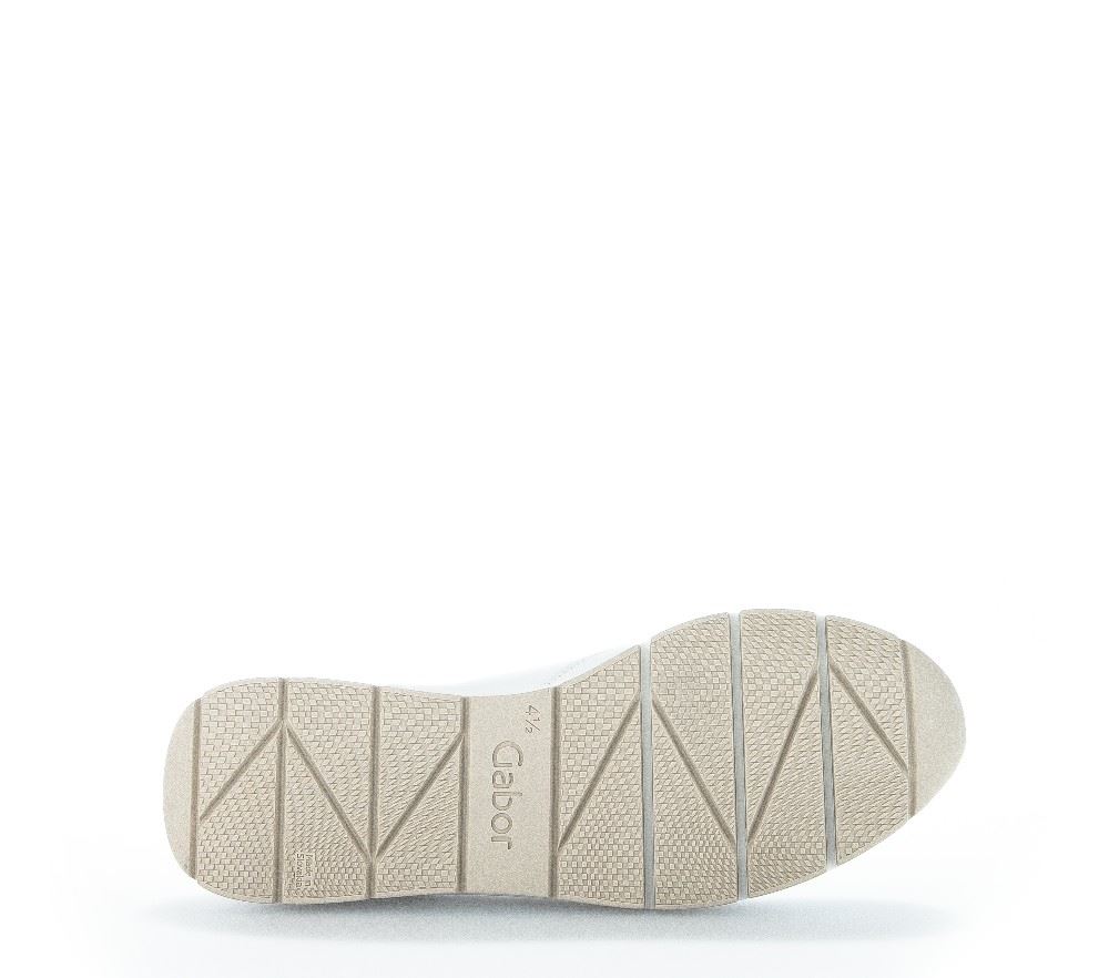 Gabor Sneaker low Leder Comfort- Mehrweite Wechselfußbett weiß S12 86.587.50 7 | weiss | H