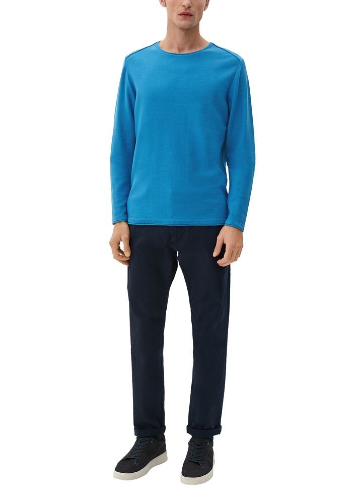 s.Oliver Pullover mit Rollsaumblende S22 2124525 