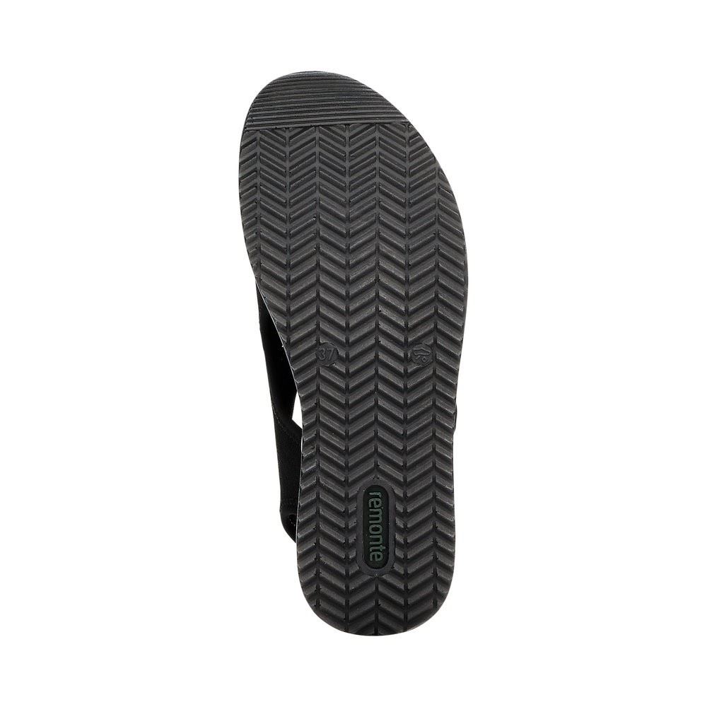 Remonte Sandalette Gummizug Plateau Memosoft schwarz R2955-02 38 | schwarz | F