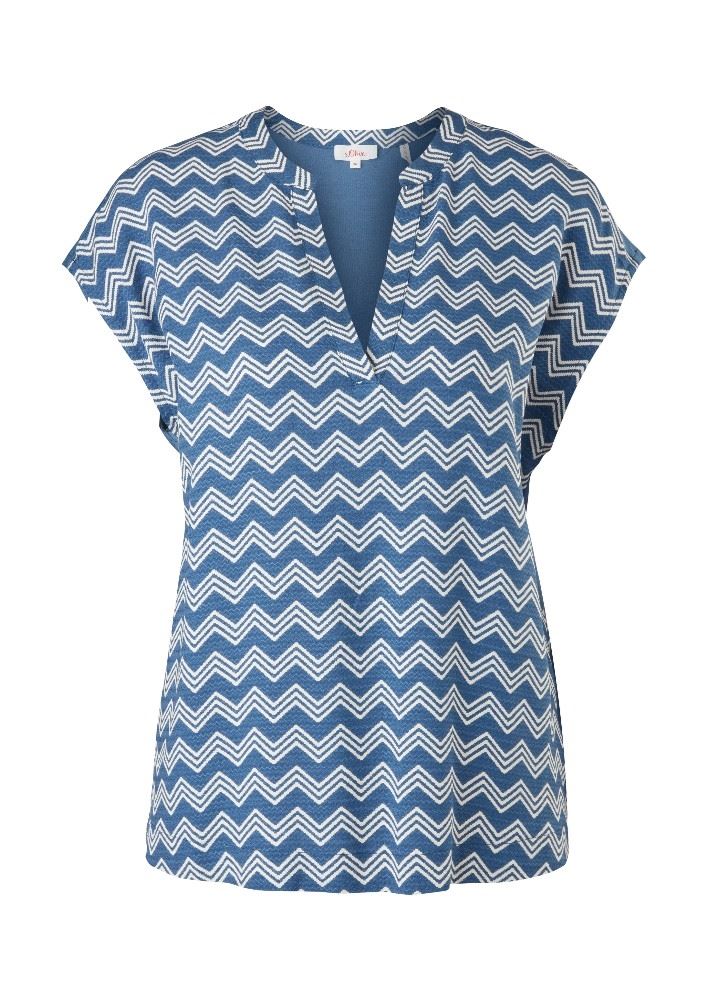 s. Oliver Blusenshirt Tunika rot blau 2063164 