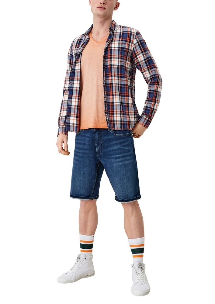 QS designed by Herren Jeans- Shorts blau S12  2111945 