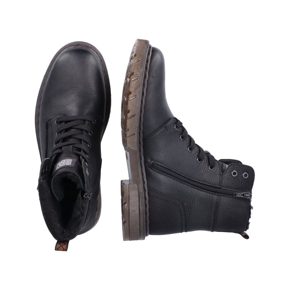 Rieker Antistress Herren Stiefel Schnürboots Leder schwarz S22 31602-00 