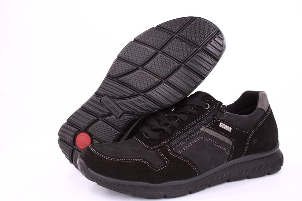 IMAC Herren Schnürschuh Sneaker  Nubukleder bequem schwarz S21 803178 40 | nero | 