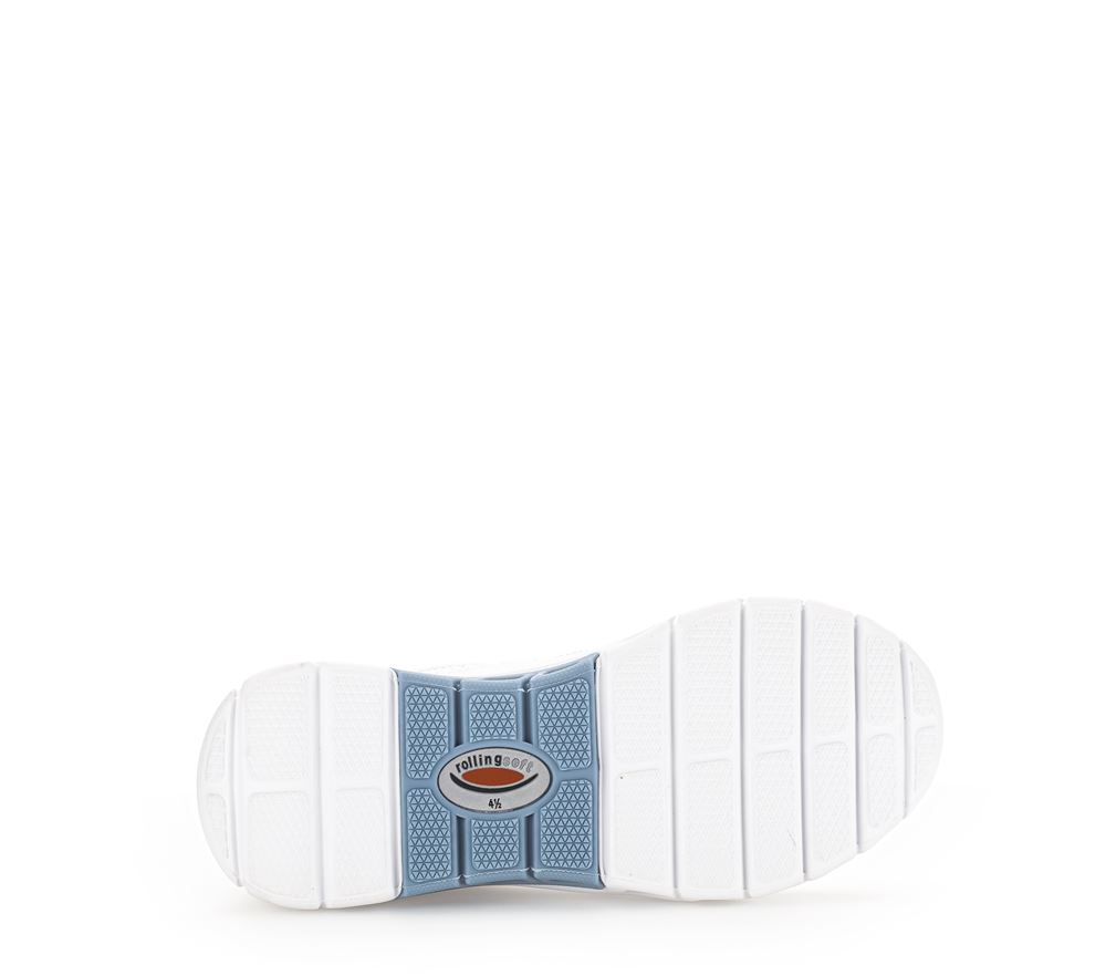 Gabor rollingsoft Damen Sneaker Leder durchbrochene Sohle Wechslfußbett weiß S13 26.935.51 