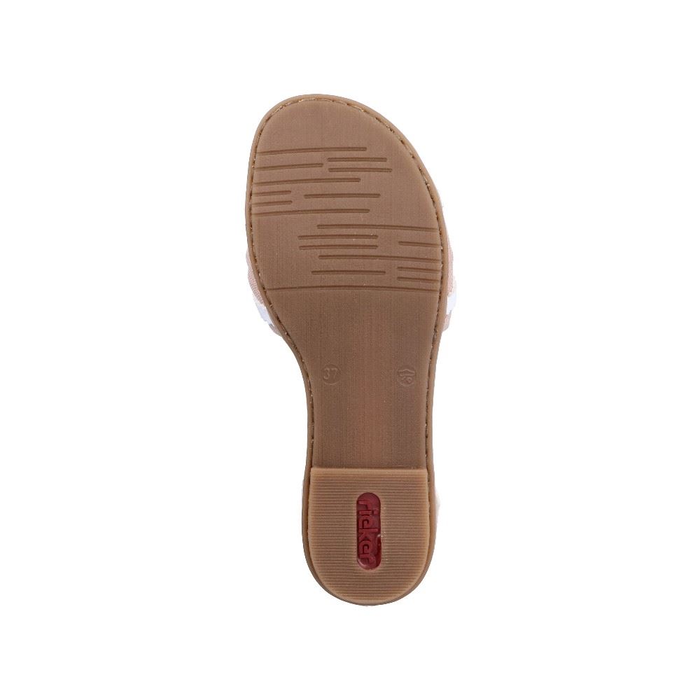 Rieker Antistress Damen Riemchensandalette Fersenkappe rosa S12 64250-92 38 | hellrosa/weiss/ | F