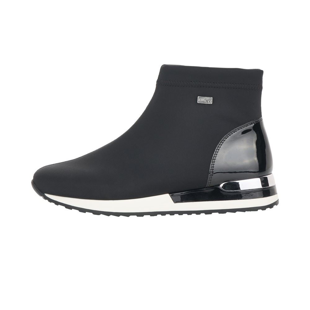 Remonte Schnürstiefel Tex - Membran schwarz Wechselfußbett Reißverschluss R2571-02 40 | nero/schwarz | F