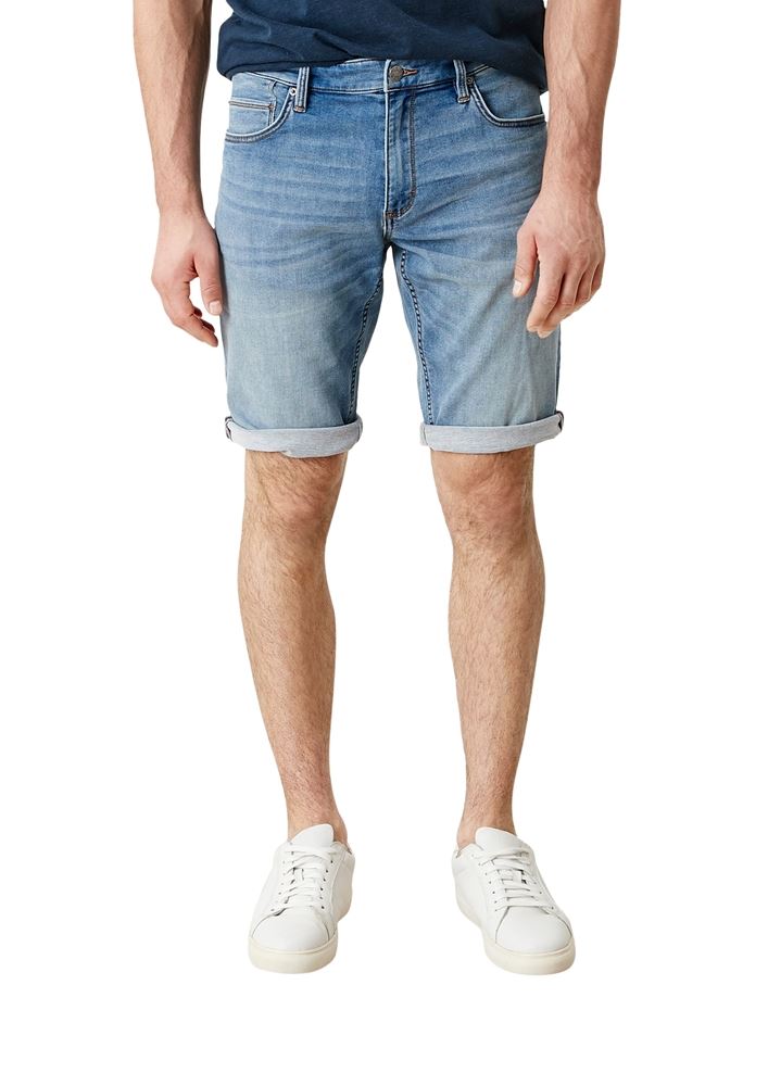 s.Oliver Herren Regular: Bermudajeans mit Waschung blau S13  2113492 