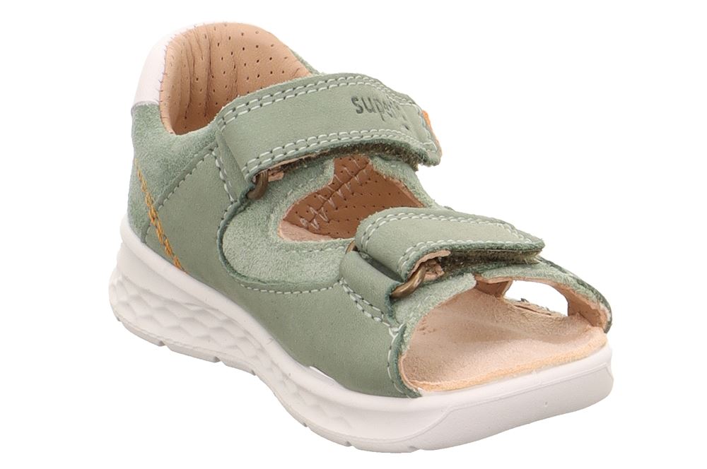 superfit LAGOON Sandale mit Klettverschluss hellgrün/orange S13  1-000510-7500 